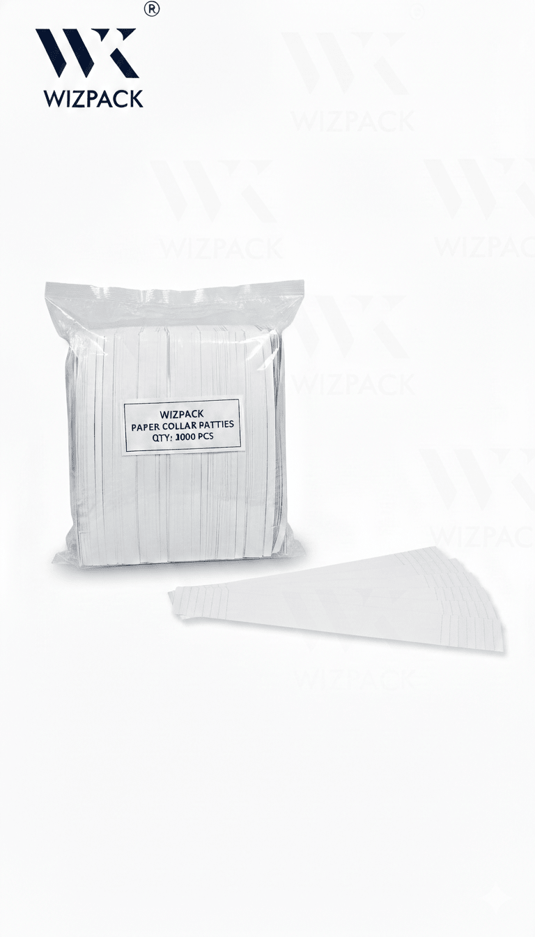 Adjustable Paper Collar Patti with Tear - Off Perforations – One Size Fits All - Laundry packaging