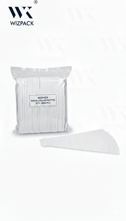 Adjustable Paper Collar Patti with Tear - Off Perforations – One Size Fits All - Laundry packaging