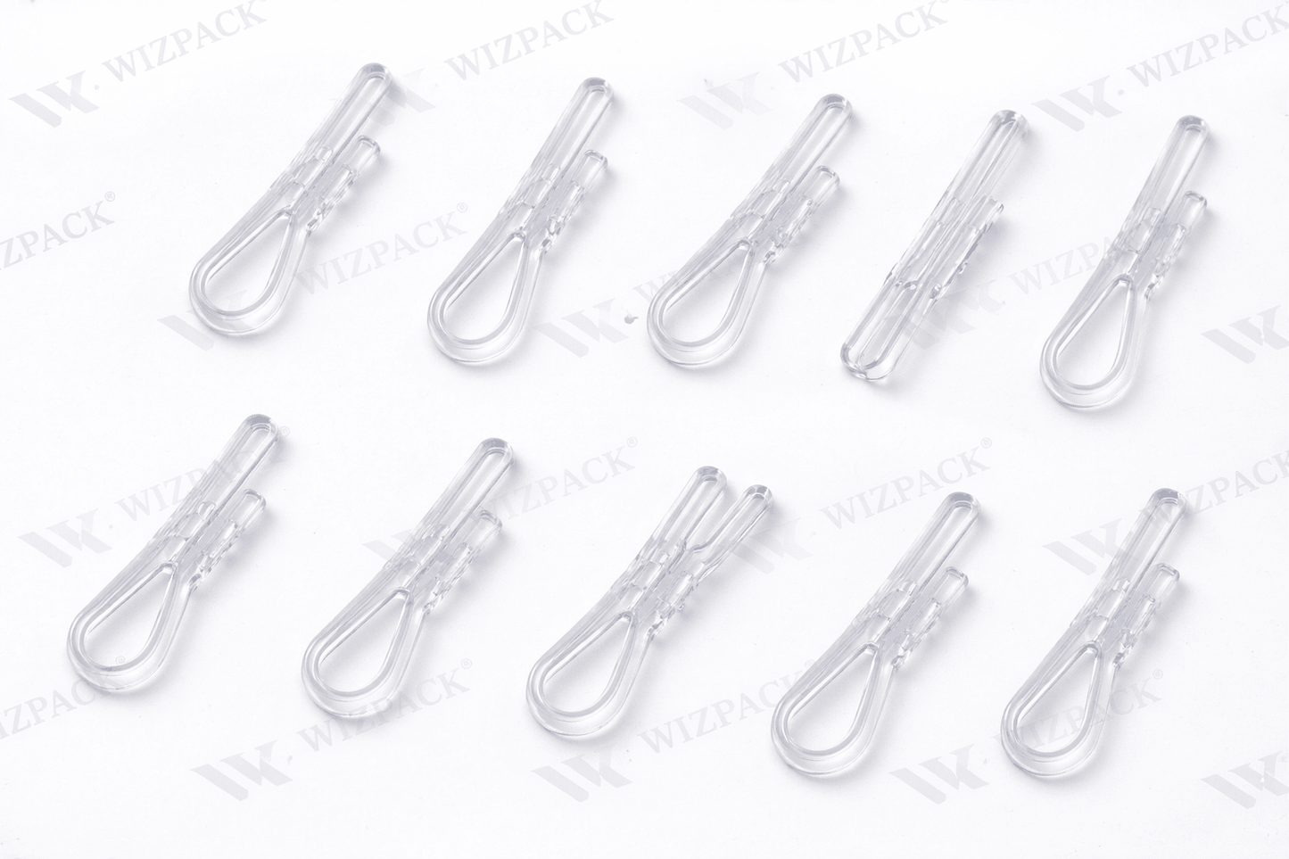 Clear Plastic Clip for Shirt Packing – R - Shape & U - Shape with grip | Pack of 250 pieces - Laundry packaging