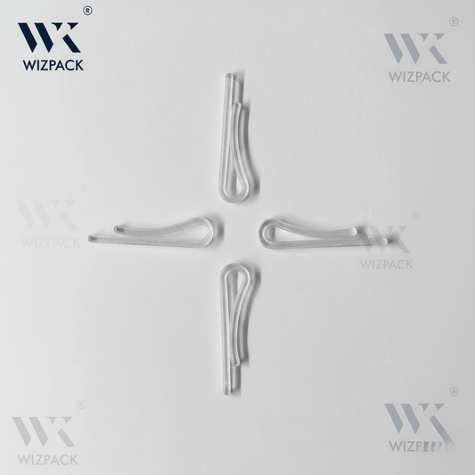 Clear Plastic Clip for Shirt Packing – R - Shape & U - Shape without grip | Pack of 250 pieces - Laundry packaging