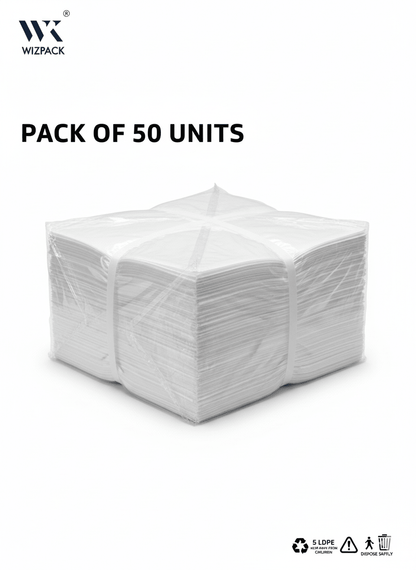 Clear Plastic Garment Bags for Suits, Coats, Blazers (24" W x 36" H) | Dry Cleaning Polybag Covers on Hanger | 5 LDPE Quality | Pack of 50 pieces. - Laundry packaging