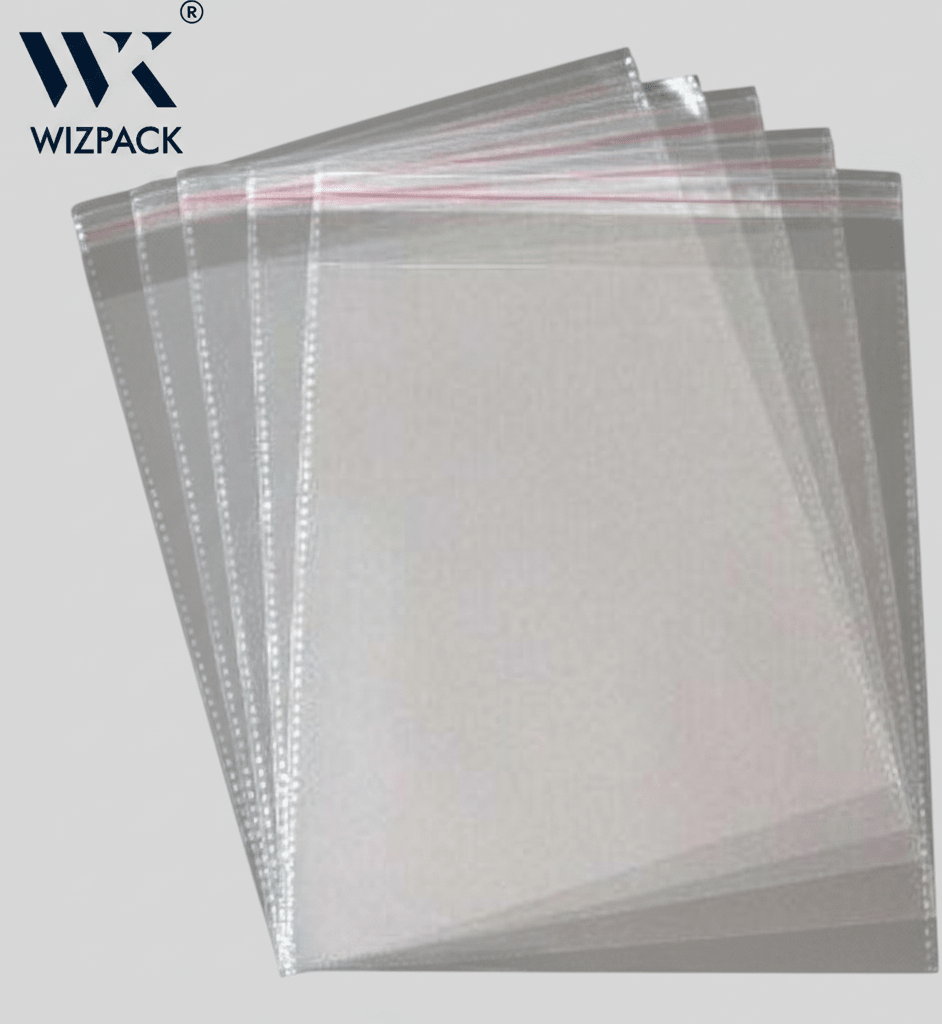 Polythelene Clear Bags | BOPP thick 50 microns quality with double sealing | Pack of 500 pieces - Laundry packaging