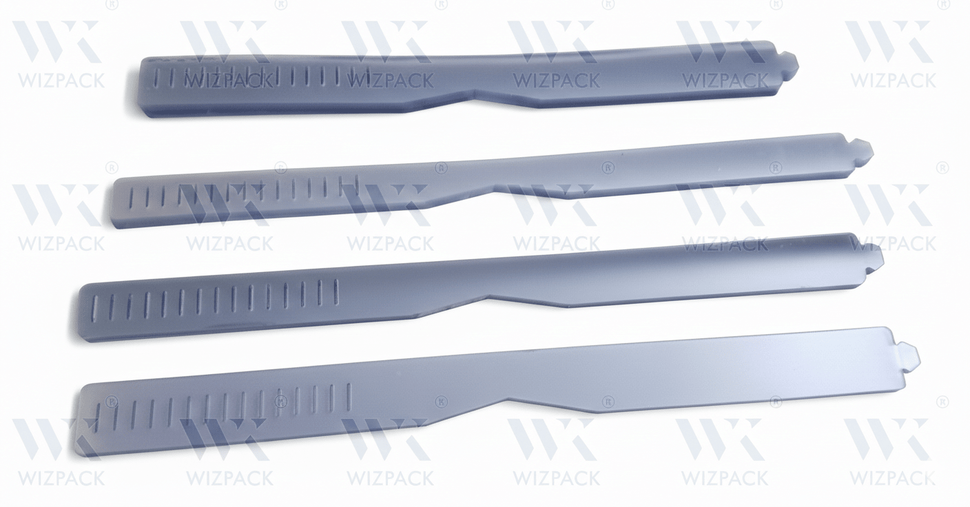 Transparent PVC Plastic Collar Patti – 3.5cm x 50cm Professional Collar Support | Pack of 500 pieces - Laundry packaging