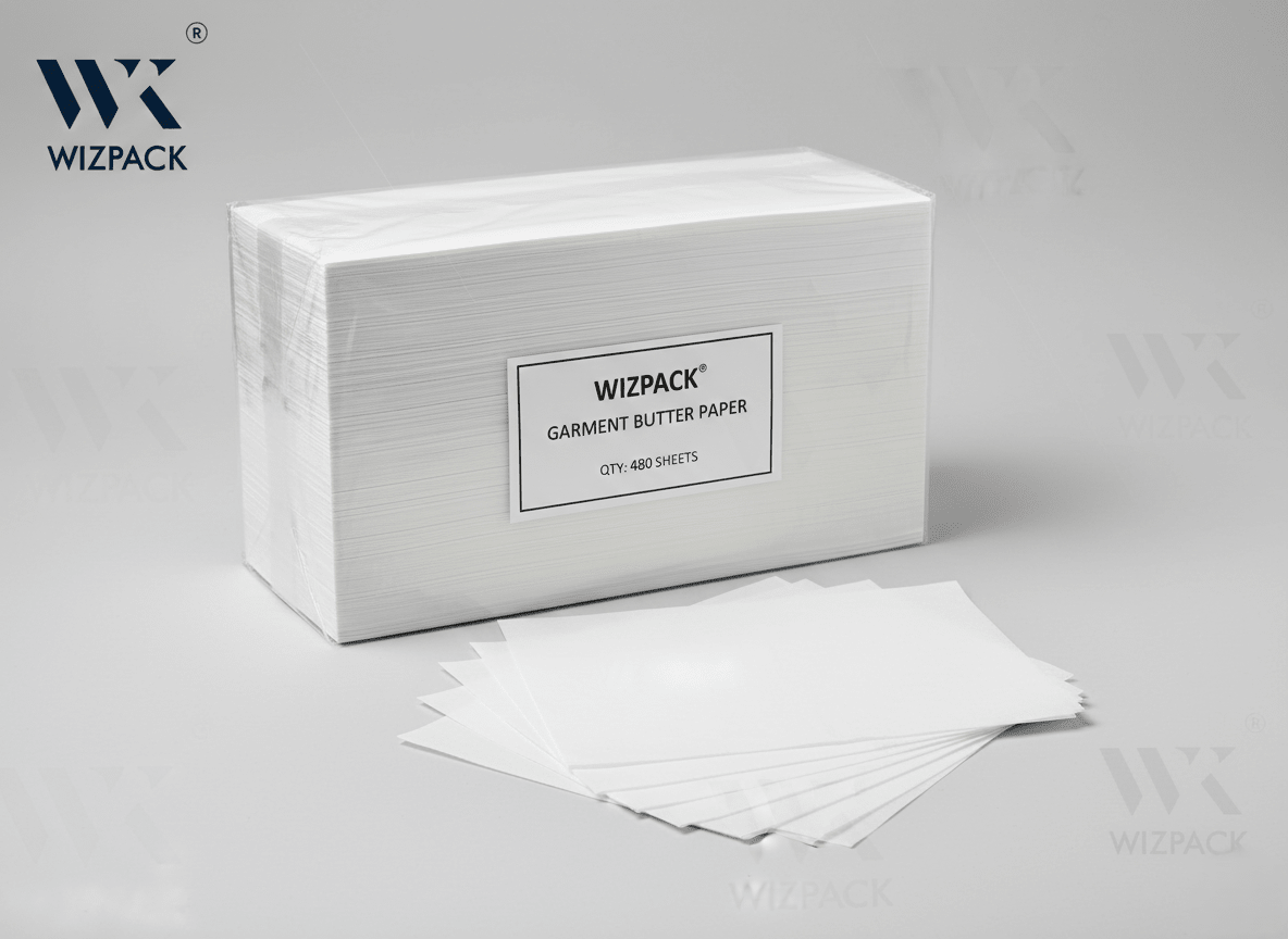 White Uncoated Butter Paper – Professional Garment Protection & Packing (480 pcs) Breathable - Laundry packaging