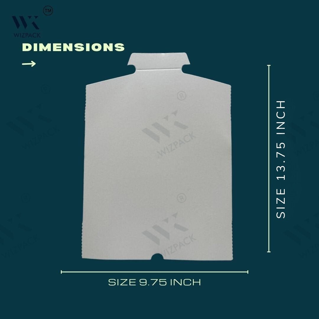 Wizpack Premium Shirt Packing Boards 9.75" × 13.75" – 450 GSM Cardboard Inserts for Professional Garment Protection - Laundry packaging